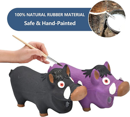 Squeaky Dog Toys for Aggressive Chewers, Dog Toys That Oinks, 2 Pack Latex Pig Dog Toys, Squeaky Chew Toys for Small Medium Large Dogs Small Breed Large Breed Dogs